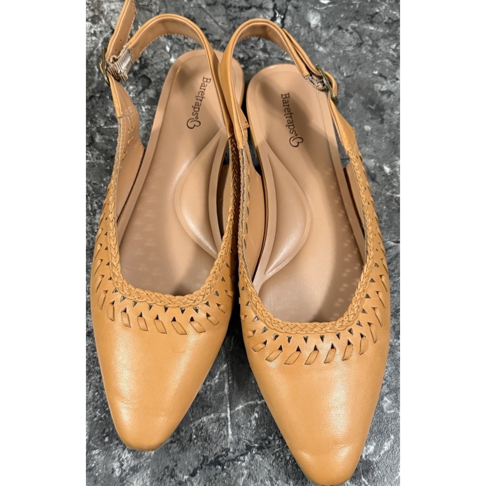 Baretraps Womens Rachael‎ Comfort Slingback Mules Adjustable Caramel Sz 9M